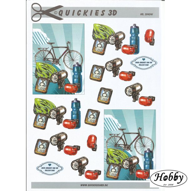 Drengecykel med udstyr