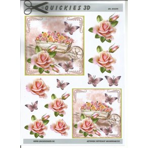 Blomster m/ sommerfugle