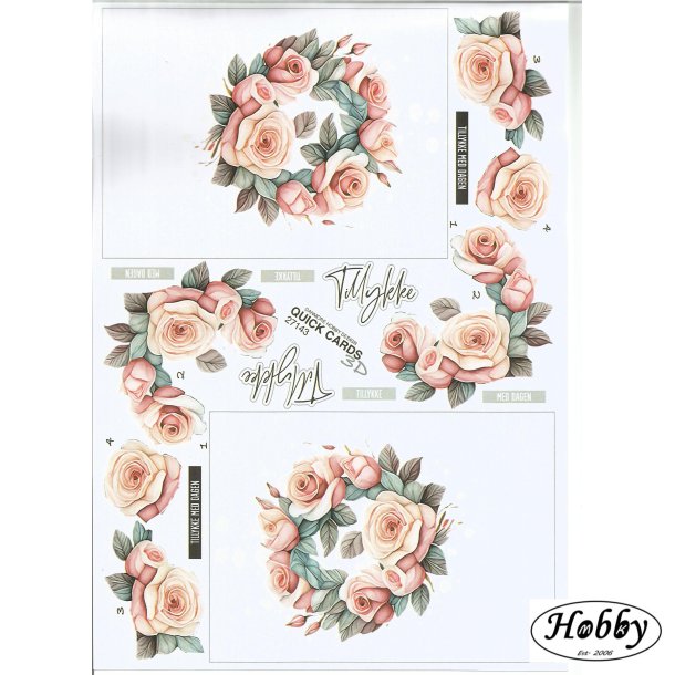 Quick cards Rose krans