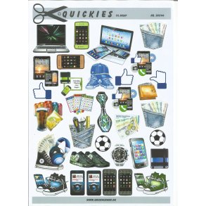 Forskellige ting i bl farver