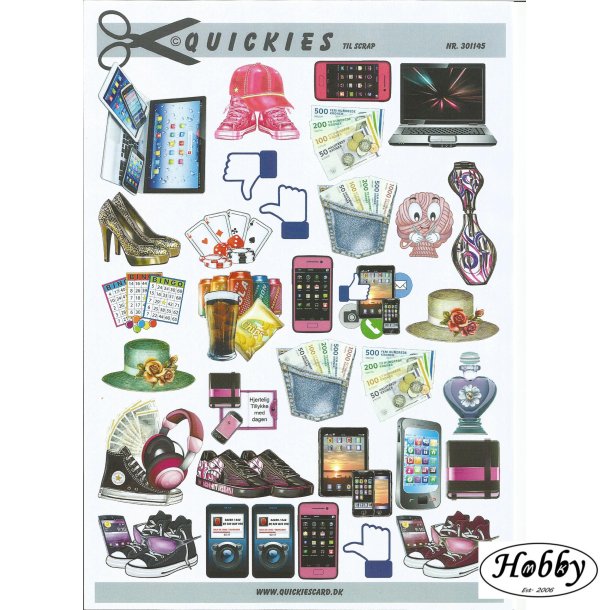 Forskellige ting i rd/pink farver