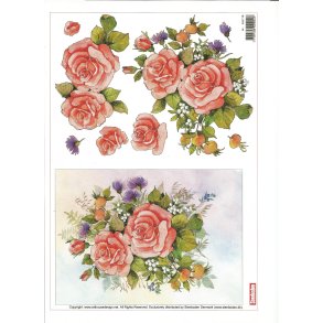 Stort billede m/ rde blomster