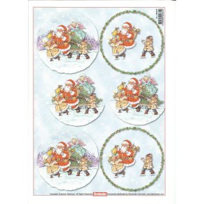 Nisse henter juletr m/brn