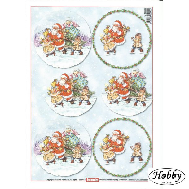 Nisse henter juletr m/brn