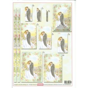 Brudepar p balkon v/havet