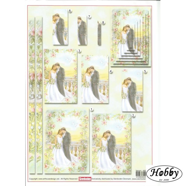 Brudepar p balkon v/havet