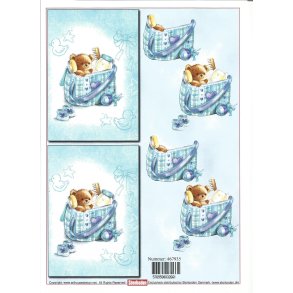 Lysebl� baby taske