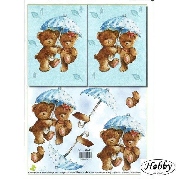 Bamser m/ lysebl� parably