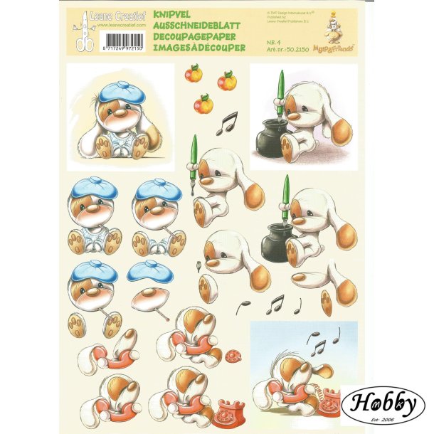 Hund med pen og musik