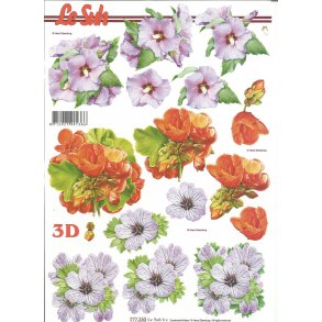 Lilla/rde & hvidlilla blomster