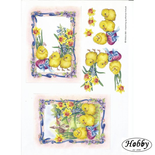 P�ske kyllinger i ramme