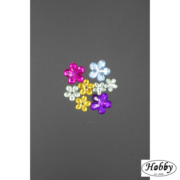 Plast blomster i farver