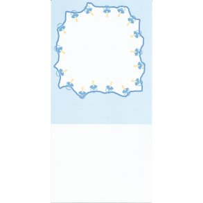 Kort med lysebl sutter