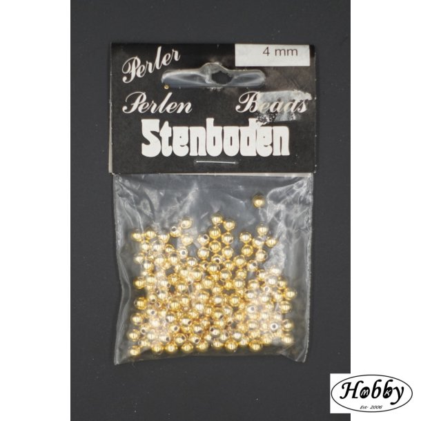 Voks perler guld 4mm