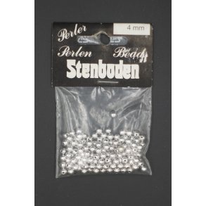 Voks perler s�lv 4 mm