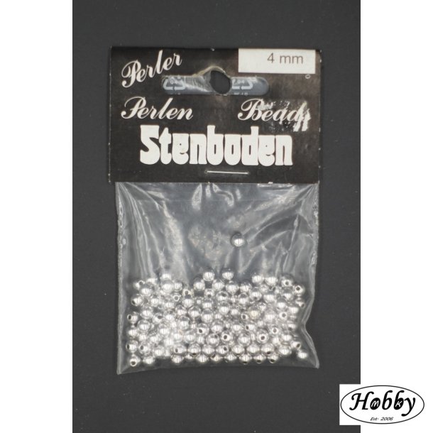 Voks perler s�lv 4 mm