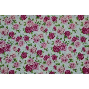 Pink roser p hvid bund