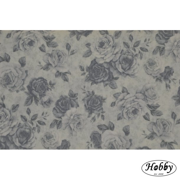 Gr roser p hvid bund