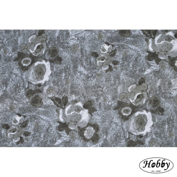 Blomster p sort/gr bund