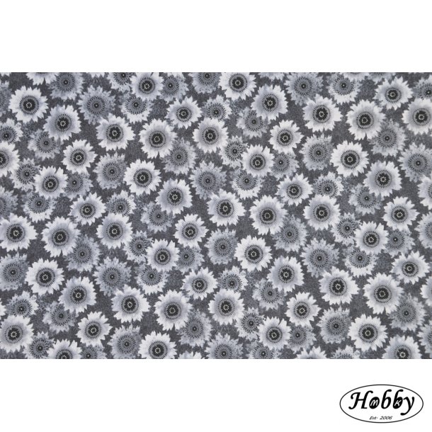 Blomster p sort/gr bund