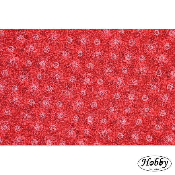 Blomster p sort/rd blomst bund