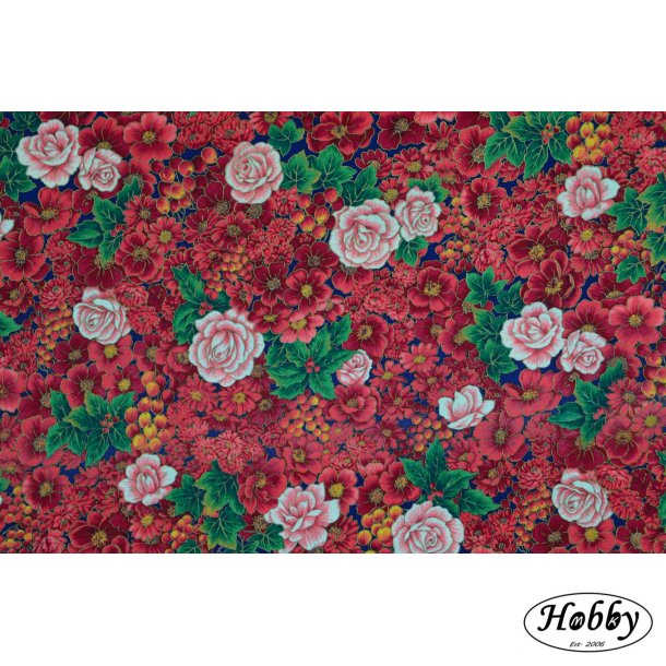 Rd med blomsterer FQ