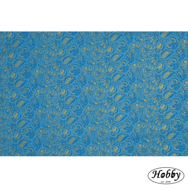 Turkis med guld mnster