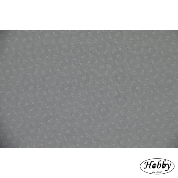 Hvid med sm blomster