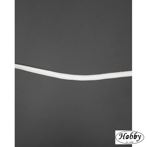 Hvid elastik 5mm bred
