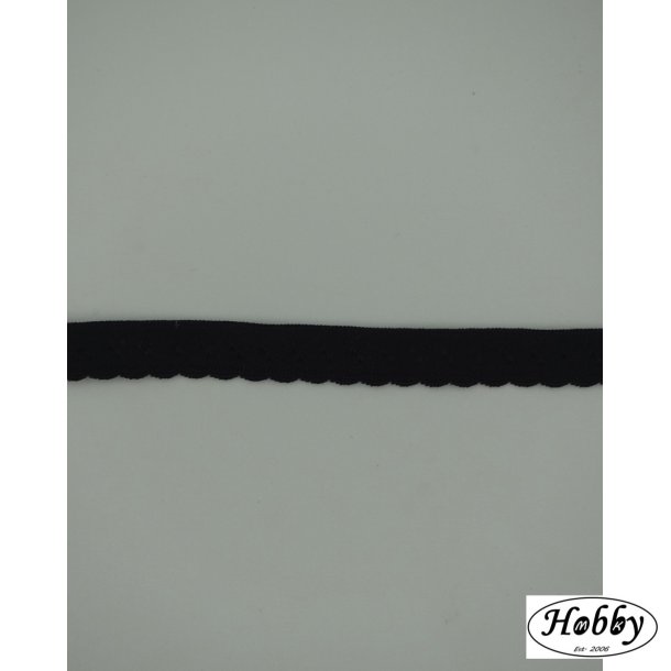 Folde elastik navy med tungekant